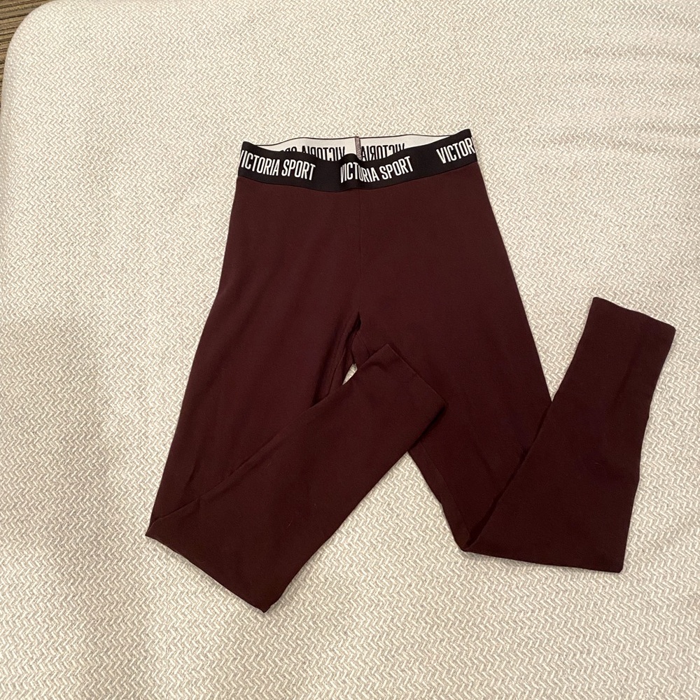 Burgundy Victoria Secret cotton leggings